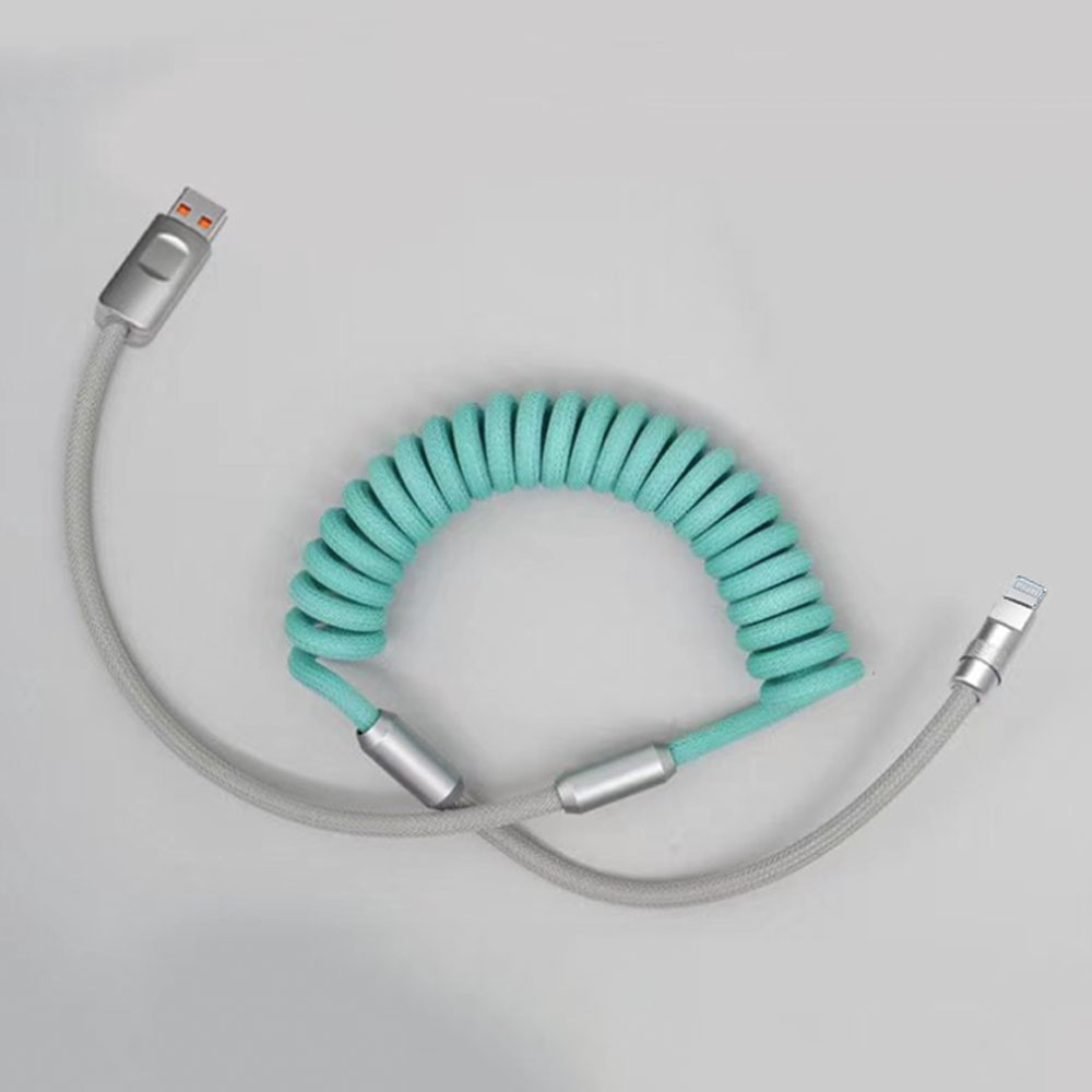AID 100W 충전 라이트닝 8핀 to USB 케이블 [민트/그레이] 롤링 애플 휴대폰 충전